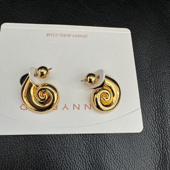 Jenny Bird Gold Reversable Dylan Earrings New! in Mint Condition - Picture 3 of 3